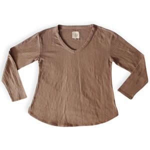 Chaser Tan V-Neck Sweater